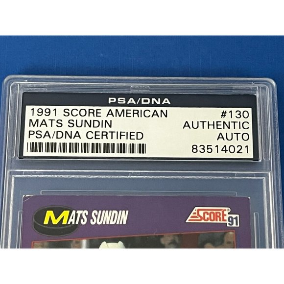 MATS SUNDIN SIGNED 1990-91 Score RC BECKETT PSA/DNA NORDIQUES AUTO - Picture 6 of 7